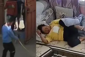 6岁男孩把蛇当“皮鞭”甩，奶奶被吓到直接跳起，网友调侃是法海视频封面