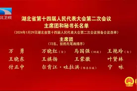 湖北省第十四届人民代表大会第二次会议主席团和秘书长名单视频封面