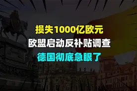 损失1000亿欧元，欧盟宣布反补贴调查，德国彻底急眼了视频封面