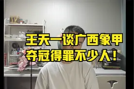 王天一谈15年广西队象甲夺冠，得罪不少人！视频封面