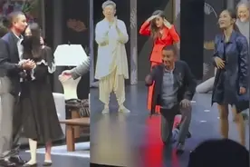 文章和谢娜出演话剧，15岁女儿文爱马现场支持，父女俩相拥好温馨