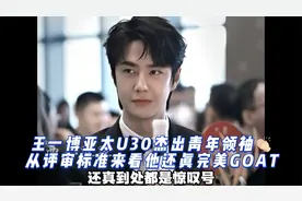 王一博的人生遍地惊叹号！U30杰出青年领袖评选标准看也是他！