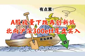 A股三大指数放量下跌再创新低，而北向资金沪深300ETF尾盘买入！视频封面