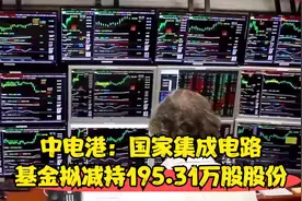 中电港：国家集成电路基金拟减持195.31万股股份