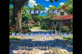 智能转换小妙招：教你如何将mp4转换为H264格式视频封面