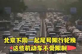北京下周一起尾号限行轮换，这些机动车不受限制视频封面