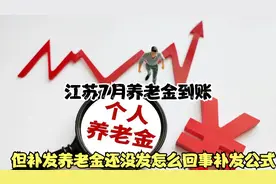 江苏7月养老金到账，但补发养老金还没发，怎么回事？补发公式