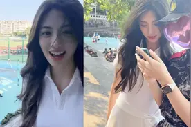 美丽学姐出现在学校操场上，军训的新生看到后瞬间炸锅：太漂亮了视频封面