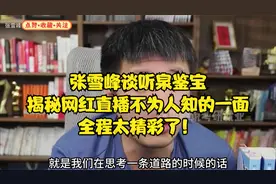 张雪峰谈听泉鉴宝，讲述网红直播背后的故事，全程太精彩了！视频封面