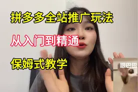 拼多多全站推广玩法，从入门到精通，保姆式教学视频封面