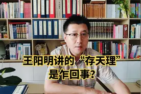 王阳明讲的“存天理”是乍回事？视频封面