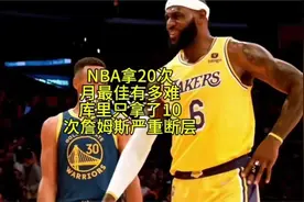 NBA拿20次月最佳有多难库里只拿了10次詹姆斯严重断层视频封面