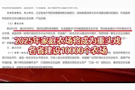 2025年，家庭农场将成为重头戏，各省建设10000个农场#农业 #新农视频封面