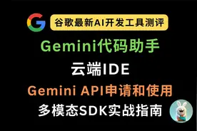 谷歌最新AI开发工具测评：Gemini代码助手、云端IDE、Gemini API视频封面