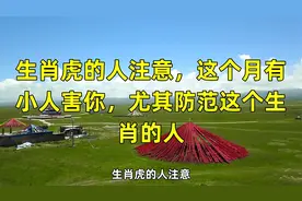 生肖虎的人注意，这个月有小人害你，尤其防范这个生肖的人视频封面