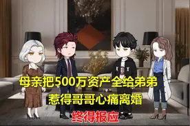 母亲把500万资产全给弟弟，惹得哥哥心痛离婚，终得报应视频封面