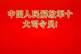 中国人民解放军十大司令员！