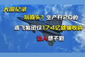 玩噱头？生产歼20的成飞集团仅174亿就被收购，让人想不到