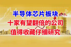 半导体芯片板块，十家有望翻倍的公司，值得收藏研究！