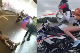 重庆摩博会第一天，机车女网红车祸身亡，被甩出数米双腿血肉模糊视频封面