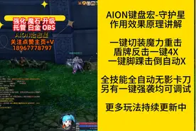 AION键盘宏-守护星作用效果原理讲解一键切装魔力重击盾牌反击…视频封面