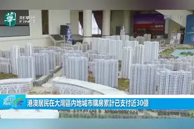 港澳居民在大湾区内地城市购房累计已支付近30亿视频封面