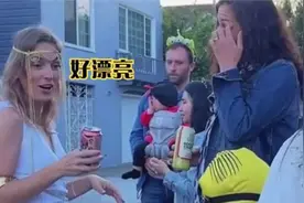 当中国风遇上外国人，女孩穿汉服走在外国街头，老外惊呆了。
