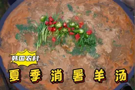 在炎热夏天妈妈精心烹饪了消暑羊汤，加些配菜炖煮，看起来超香！视频封面