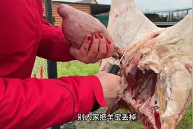 刚割下来的羊宝，先脱去外皮，搭配猪油煎炸，滋味醇厚鲜香#羊宝