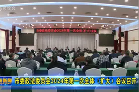 岳阳市委政法委员会2024年第一次全体（扩大）会议召开视频封面