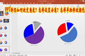 PPT饼图如何改变角度？怎样设置分离？怎样单独修改颜色？视频封面