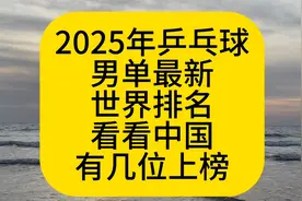 2025年乒乓球男单最新世界排名，看看中国有几位上榜。视频封面