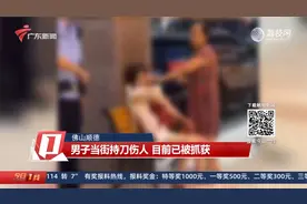 【佛山顺德】男子当街持刀伤人 目前已被抓获