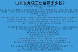 137、山东省九级工伤能赔多少钱？视频封面