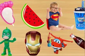 375. 水果趣味卡通人物拼图游戏，幼儿早教学习形状，儿童益