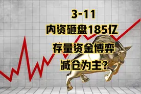 内资砸盘185亿，存量资金博弈减仓为宜？谈谈几点看法！视频封面