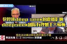 教授谈deep seek的震撼影响 deepseek团队有理想主义情怀视频封面