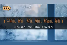日语中的“前天，昨天，今天，明天，后天，每天”怎么说？