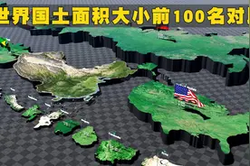 3D可视化：世界国土面积大小前100名对比视频封面