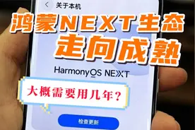 你觉得鸿蒙NEXT生态走向成熟，大概需要用几年?视频封面