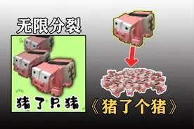 我的世界史上最炸裂模组！无限分裂猪！