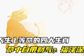 天生上等命的四大生肖，命中自带财气，福泽深厚，其中有你吗视频封面