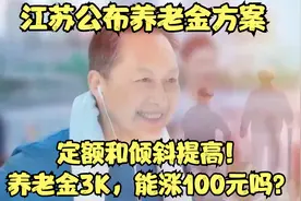 江苏公布养老金方案，定额和倾斜提高！养老金3K，能涨100元吗？视频封面
