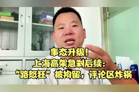 事态升级！上海高架急刹后续：“路怒狂”被拘留，评论区炸锅视频封面