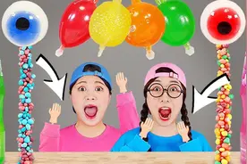 多纳姐妹蒙眼进行果冻糖果挑战，输了要接受惩罚，你敢来挑战吗？