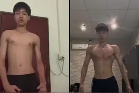 健身增肌变化，短短的几十秒记录着我大半年，你甘心止步于此吗？视频封面