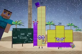 我的世界之数字方块26学习字母ABC #我的世界  #数字方块  #字母