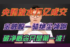 央妈放水万亿成交，金融股一骑绝尘领跑，破净概念只是第一波！视频封面