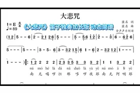 《大悲咒》笛子独奏加长版 动态简谱视频封面