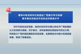 覃伟中率深圳市代表团赴广西南宁学习考察视频封面